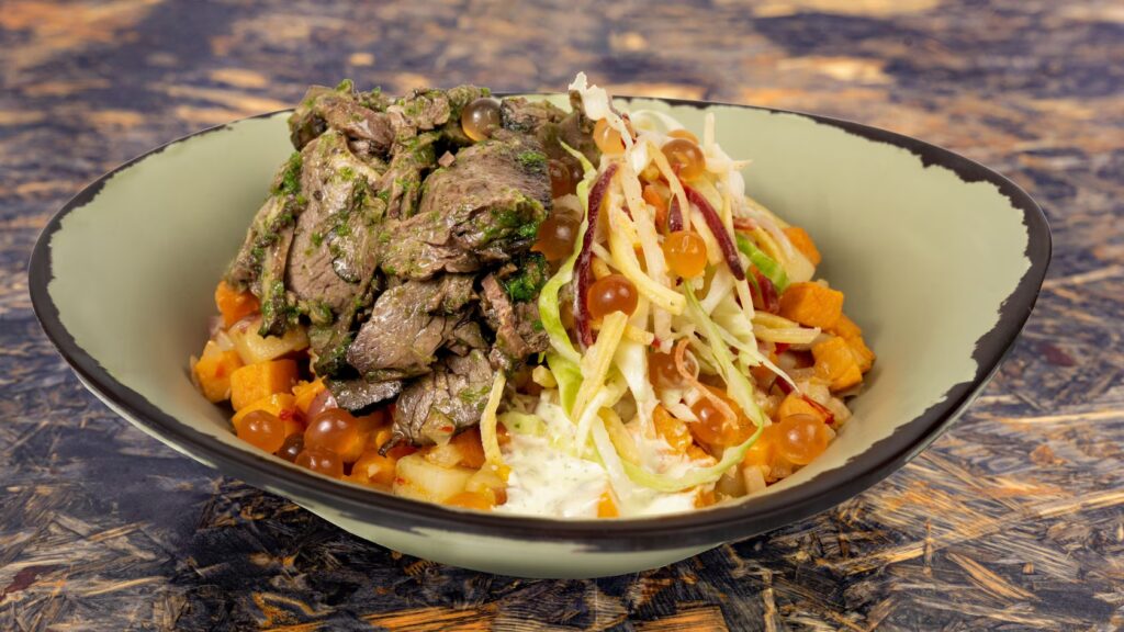 Smoked Chimichurri Braised Beef Bowl